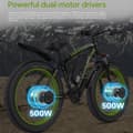 Miniatyrbild 8 av 11: GOGOBEST GF700 Elcykel för vuxna 1000W Elcykel 48V18.2Ah 26” Elcykel med feta däckMaxhastighet 50 km