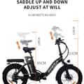 Miniatyrbild 9 av 11: AVAKA-BZ20 PLUS Hopfällbar elcykel 500W elcykel 18,2Ah Elcykel för vuxna i staden Laddningstid 5–6 timmar