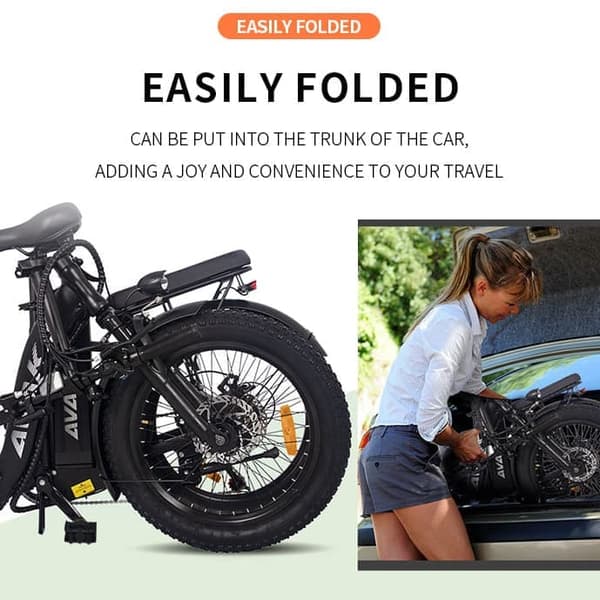AVAKA-BZ20 PLUS Hopfällbar elcykel 500W elcykel 18,2Ah Elcykel för vuxna i staden Laddningstid 5–6 timmar