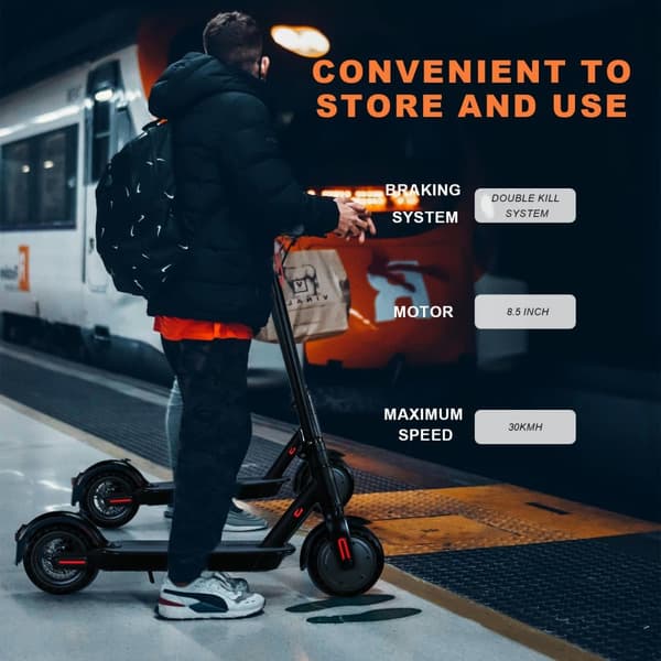 FREEBOY J-03 Elscooter för vuxna 350W elscooter 36V10.4AH elskateboard 8.5” däck hopfällbar elscooter