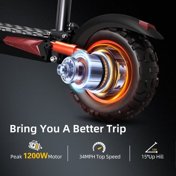 FREEBOY J11MAX Elscooter för vuxna 1200W 48V 18AH Skateboard 11" 0off-vägdäck Hopfällbar elscooter
