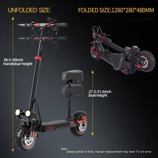 FREEBOY J11MAX Elscooter för vuxna 1200W 48V 18AH Skateboard 11" 0off-vägdäck Hopfällbar elscooter
