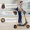 Miniatyrbild 10 av 11: VREOM Z36 Elscooter för vuxna 2800W Dubbelmotor Terrängscooter 60V28AH 11” Fat Tires Mountain Elscooter