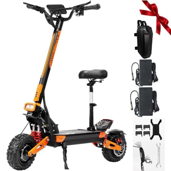 VREOM Z36 Elscooter för vuxna 2800W Dubbelmotor Terrängscooter 60V28AH 11” Fat Tires Mountain Elscooter