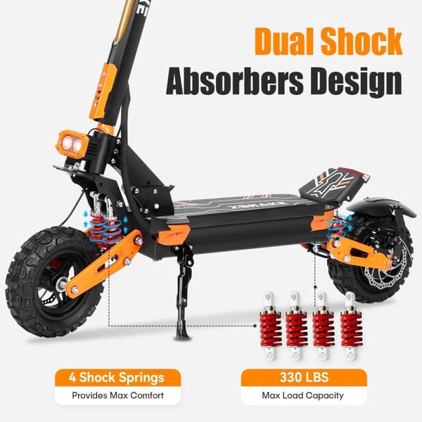 VREOM Z36 Elscooter för vuxna 2800W Elscooter 60V28AH 11" Feta däck Mountainbike Terräng Dubbelmotor Elscooter