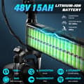 Miniatyrbild 3 av 6: KAISDA K2P PRO Elcykel för vuxna 250W motor Hopfällbar mountainbike 48V15Ah 20” däck Elcykel