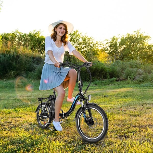 KAISDA K7 Elcykel för kvinnor, vuxna, 250W motor, 36V, 12,5Ah, 20” stadsdäck, elcykel