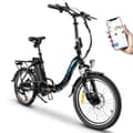 Miniatyrbild 1 av 9: KAISDA K7 Elcykel för kvinnor, vuxna, 250W motor, 36V, 12,5Ah, 20” stadsdäck, hopfällbar elcykel