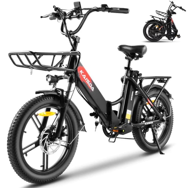 KAISDA K201 Elcykel för vuxna 250W motor Elcykel 36V10.4Ah 20” däck Mountainbike Snow Elcykel