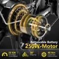 Miniatyrbild 8 av 11: KAISDA K201 Elcykel för vuxna 250W motor Elcykel 36V10.4Ah 20” däck Mountainbike Snow Elcykel
