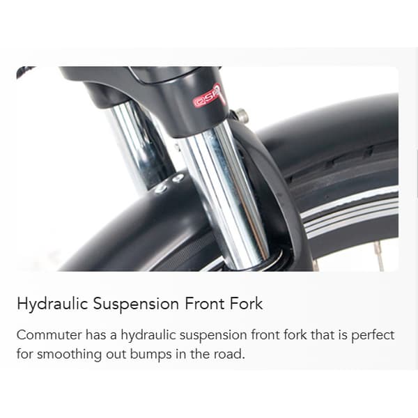 JOBOBIKE Commuter City -sähköpyörä työmatkoille, 26" x 1,95 renkaat, sähköpyörä aikuisille, 36 V 18,2 Ah akulla