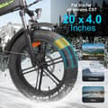 Miniatyrbild 6 av 11: KAISDA K20M Elcykel för vuxna 500W Elcykel 48V13Ah Batteri 20-tums Feta däck Stadspendling Elcykel