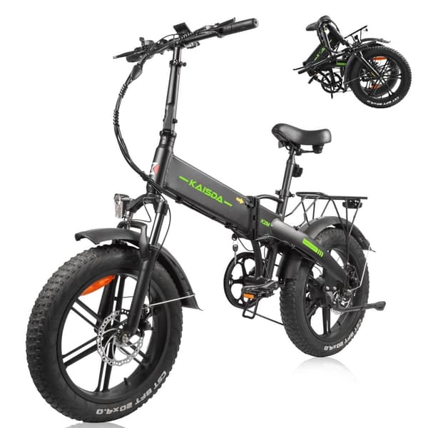 KAISDA K20M Elcykel för vuxna 500W Elcykel 48V13Ah Batteri 20-tums Feta däck Stadspendling Elcykel