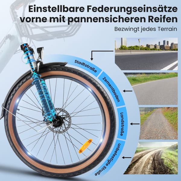 KAISDA K601 Elcykel för vuxna 250W Stadspendlare Elcykel 36V 16Ah Batteri 26-tums Däck Elcykel