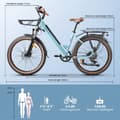 Miniatyrbild 6 av 11: KAISDA K601 Elcykel för vuxna 250W Stadspendlare Elcykel 36V 16Ah Batteri 26-tums Däck Elcykel