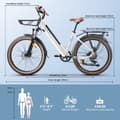 Miniatyrbild 6 av 11: KAISDA K601 Elcykel för vuxna 250W Elcykel 36V16Ah Batteri 26-tums däck Elcykel för stad Aluminiumram