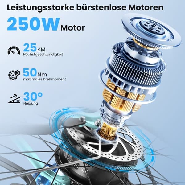 KAISDA K601 sähköpyörä aikuisille 250 W miehille ja naisille, sama malli, sähköpyörä 36 V, 16 Ah akku, 26 tuuman renkaat