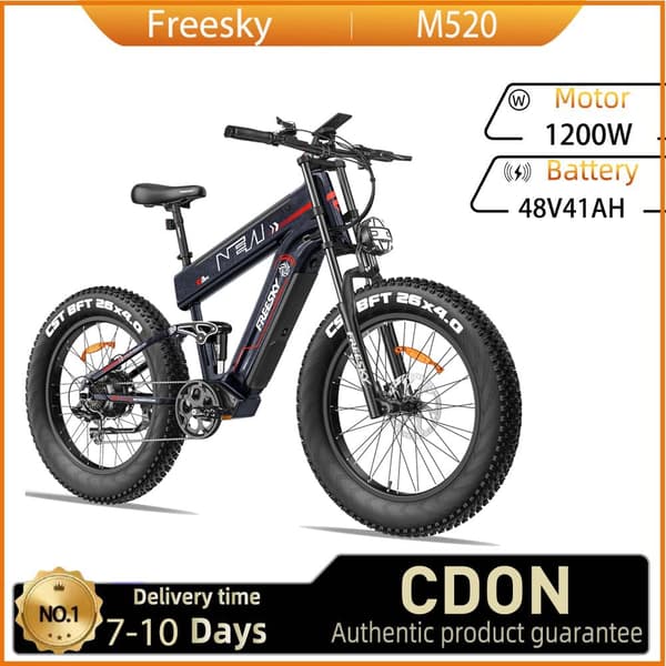 Freesky   M520  kaupunkisähköpyörä   1200W  48V41AH  akku  26  ”  vuoristoalueiden sähköpyörä aikuisille