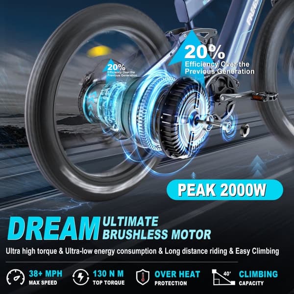 Freesky M520 sähköpyörä 1200W 48V41AH akku 26 maastoon universaali rengas aikuisille sähköpyörä