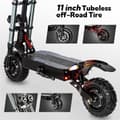 Miniatyrbild 6 av 11: KX KX-14 Elscooter för vuxna med dubbla motorer 2800*2W elscooter 60V40Ah batteri 11 tums däck för vägbruk elscooter