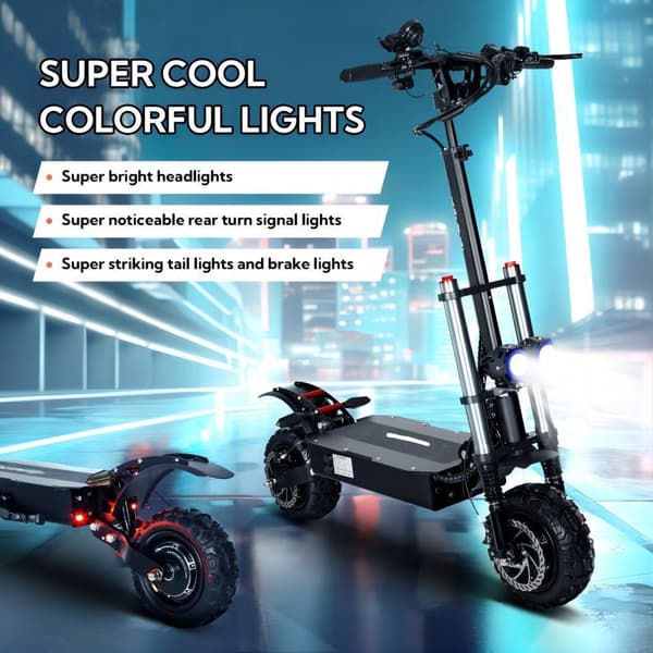 KX KX-14 Elscooter för vuxna med dubbla motorer 2800*2W elscooter 60V40Ah batteri 11 tums däck för vägbruk elscooter