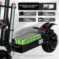 Miniatyrbild 11 av 11: KX KX-14 Elscooter för vuxna med dubbla motorer 2800*2W elscooter 60V40Ah batteri 11 tums däck för vägbruk elscooter