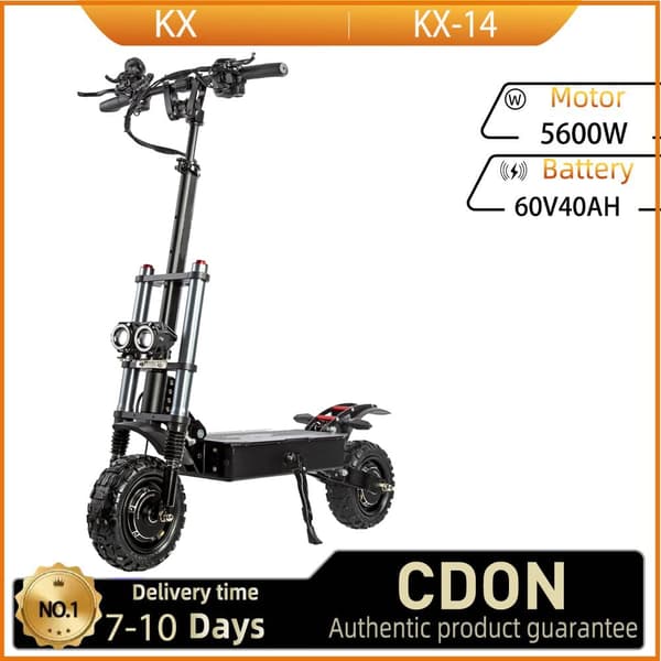 KX KX-14 Elscooter för vuxna med dubbla motorer 2800*2W elscooter 60V40Ah batteri 11 tums däck för vägbruk elscooter