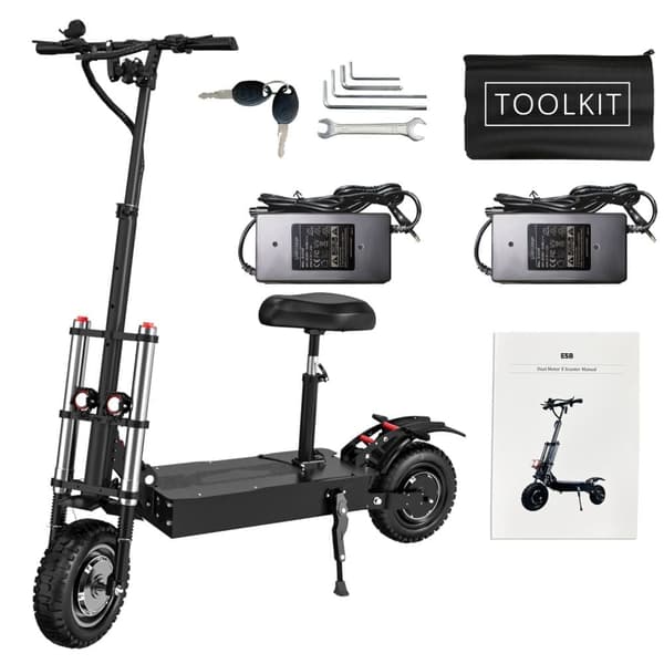 KX KX-14 Elscooter för vuxna 2800*2W elscooter 60V40Ah dubbla motorer 11” däck för landsvägscykling