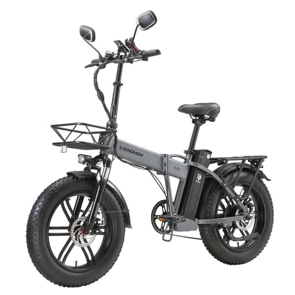 SINOHON A20 Elcykel för vuxna 500W Elcykel 48V 15.6Ah Batteri Elcykel 20" Däck Stads Elcykel Shimano 7-växlad