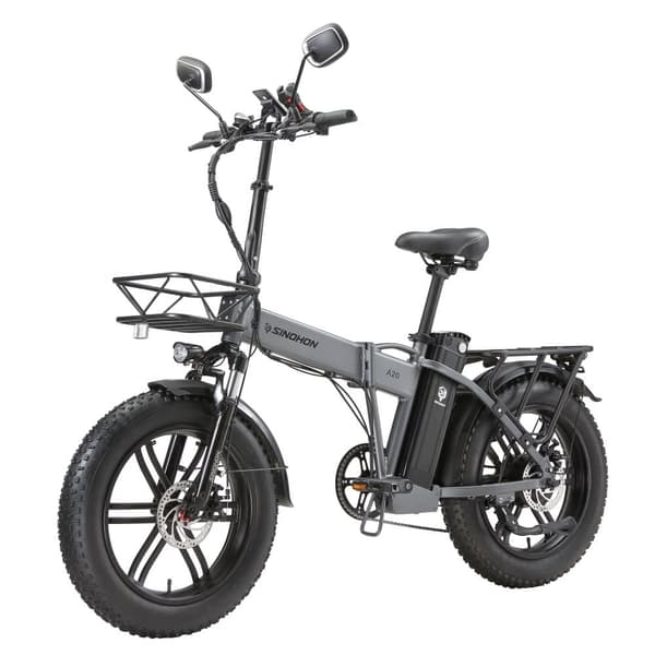SINOHON A20 aikuisille tarkoitettu sähköpyörä 500 W:n sähköpyörä 48 V:n 15,6 Ah:n akulla varustettu sähköpyörä 20 tuuman rengasnäytöllä ja LCD-näytöll