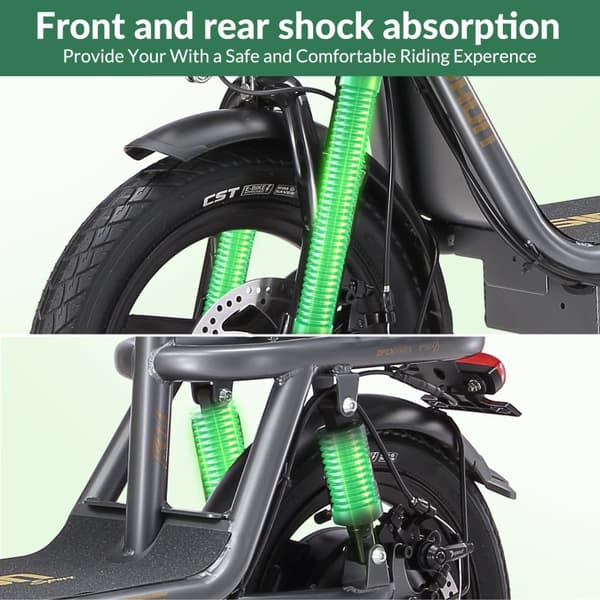Elscooter SINOHON K14 240W fyrkantig motor 36v13AH batteriscooter 32km/h 50km räckvidd elscooter