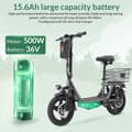 Miniatyrbild 10 av 11: Elscooter för vuxna SINOHON K14 13AH batteri 50KM rangescooter 240W åttkantig motor 32km/h