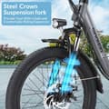 Pikkukuva 10 / 11: SINOHON C20 sähköpyörä aikuisille kaupunkiliikenteeseen, 250 W, 36 V, 18 AH, Shimano 7-vaihteinen, 20 tuuman sähköpyörä