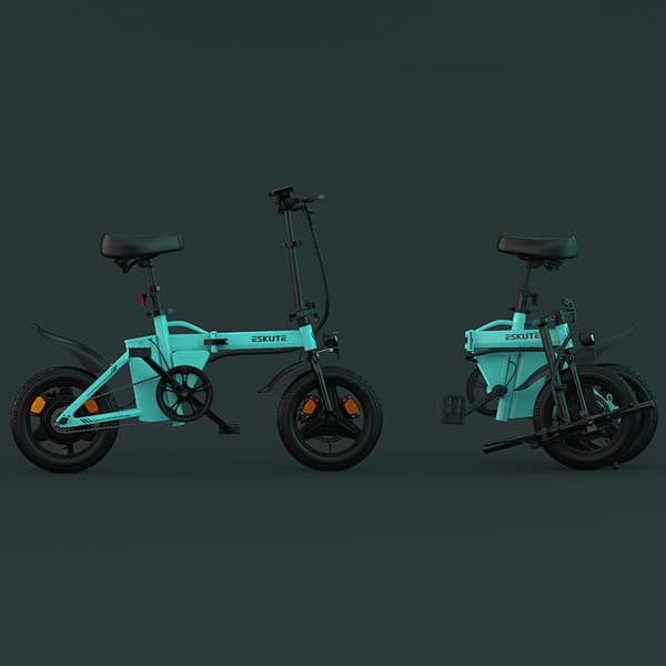 Elcykel ESKUTE F100 Hopfällbar Elcykel 36V9AH Stadspendlare 250W Hane Hona Elcykel