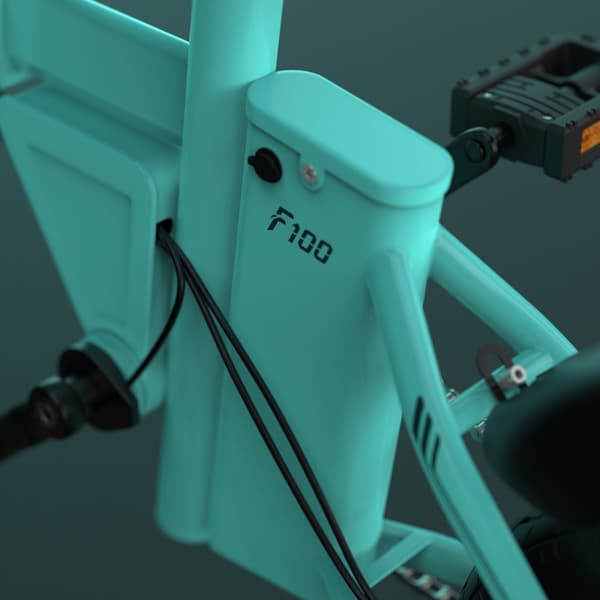 Elcykel ESKUTE F100 Hopfällbar Elcykel 36V9AH Stadspendlare 250W Hane Hona Elcykel