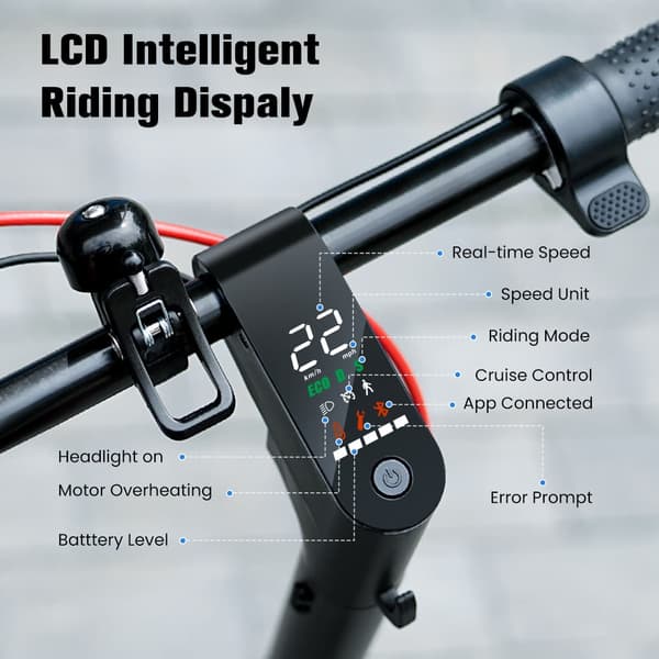 Iscooter W6 Elscooter för vuxna 500W 36V7.8AH batteri räckvidd 25-30km Elscooter 10 tum Unisex Elscooter