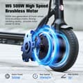 Miniatyrbild 11 av 11: Iscooter W6 Elscooter för vuxna 500W 36V7.8AH batteri räckvidd 25-30km Elscooter 10 tum Unisex Elscooter