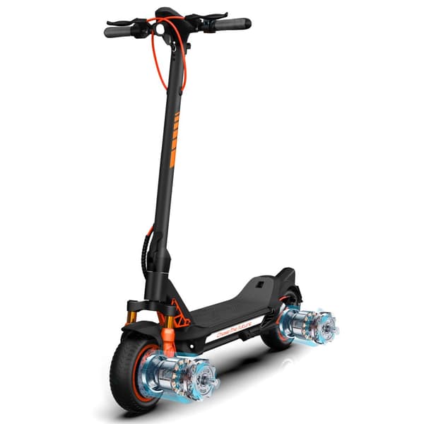 Elscooter CUNFON RZ1000 1200*2W 24AH/1152Wh Dubbelmotor 10,5-tums landsvägsdäck Stadspendling Elscooter