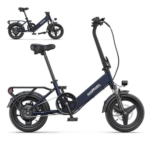 HillMiles Mile 1 Hopfällbar Elcykel för Vuxna 250W 36V10.4AH Urban Elcykel 14 tum Pendlarelcykel