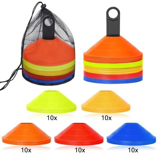 XMTECH Training Markers - 50 stycken för fotboll och multisport