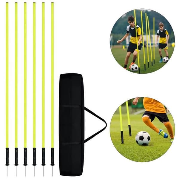 LZQ Slalom Bar Set - 1,8m - Avtagbar fjäderled - Gul - Barn