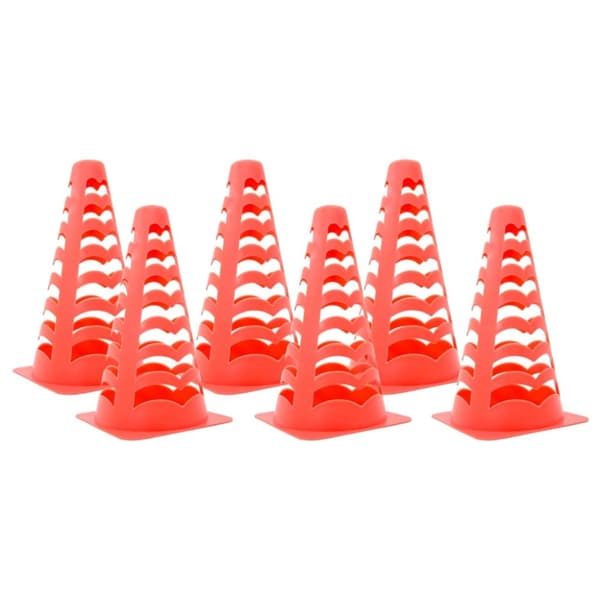 Fotbollskoner 6 st stapelbara orange 13x13x22,5 cm