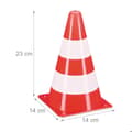 Miniatyrbild 4 av 6: Relaxdays Arbetsconer, set om 24, fotboll, hunddressyr, byggplatser 23 cm, trafik, reflexer, orange