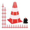 Miniatyrbild 1 av 6: Relaxdays Arbetsconer, set om 24, fotboll, hunddressyr, byggplatser 23 cm, trafik, reflexer, orange