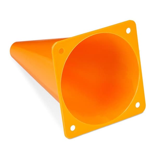 Relaxdays Varningskoner, x16, fotboll, hunddressyr, ridsport, byggkoner 23 cm, barn, orange