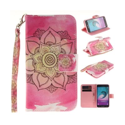 Samsung Galaxy J3 (2016) / J3 läderfodral - Henna lotus