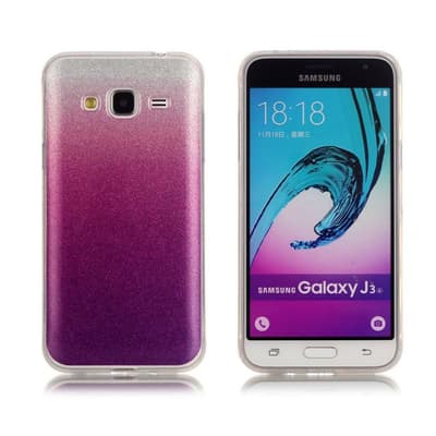 Samsung Galaxy J3 / J3 (2016) Värikäs Joustava Muovikuori -