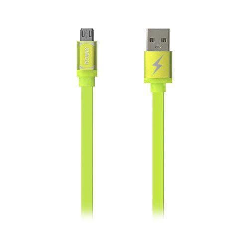 ROMIX Micro USB Kabel till Android Enheter Längd: 1m - Grön