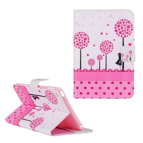 Moberg iPad Mini 4 Leather Case - Pink Mælkebøtter & Prikker