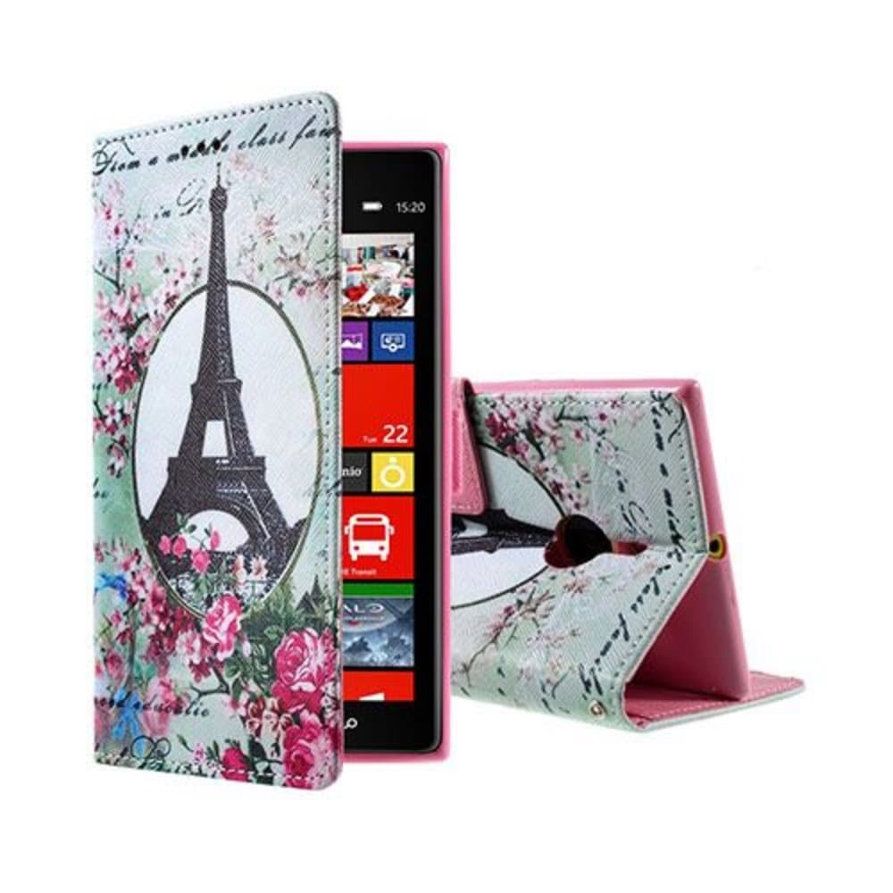 Moberg Nokia Lumia 1520 Fodral - Eiffeltornet & Blommor